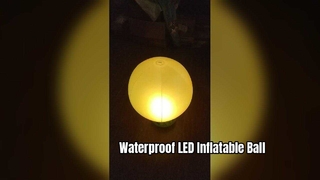 40cm LED Inflatable Light Ball, 12 Colors Remote Control Waterproof Glowing Ball